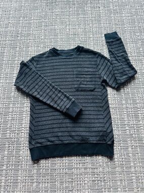 Tucker + Tate Men's Dark Gray Striped Crewneck Sweater